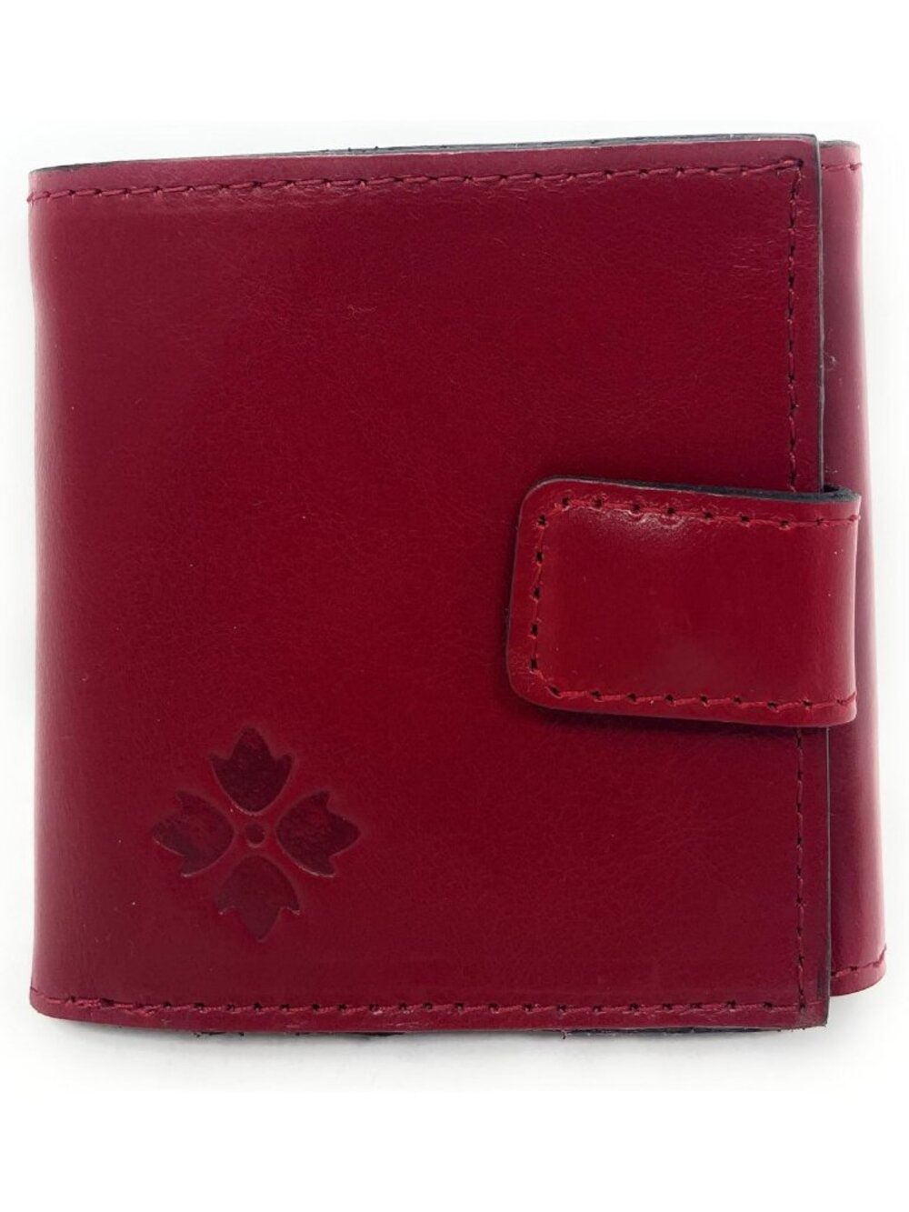 Stylish Tooled Leather Bifold Wallet in Ruby Red - Women's Fashion Accessory